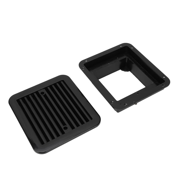 Universal Side Air Exhaust Vent Louvre Cooling Grille Fan Cover Hatch Outlet 8.07x7.28 In / 205x185 mm for RV Camper Van Boat White