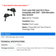 thumbnail image 2 of Front Lower Ball Joint Kit 2 Piece - Compatible with 2001 - 2004 Mercedes-Benz SLK320 2002 2003, 2 of 2