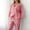 Hot Pink, variant on Women's Plus Size Lounge Sets Soft Crew Neck Tops and wide Leg Pants 2 Piece Outfits Pajama Set Navy L