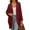 Wine, variant on YOGAFOX Women's Fall Waffle Sweater Cardigan Batwing Long Sleeve Loose Open Front Knit Coat S-XXL