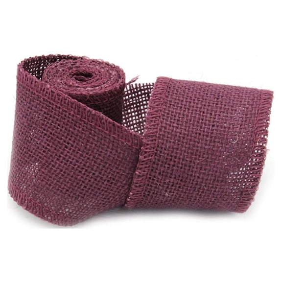 COSMOBETTY Burlap Ribbon Roll for Christmas Decoration Purple Jute 1Pcs 200cm x 6cm