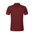 thumbnail image 4 of SEAOPEN Men's Knit Shirts Casual Short Sleeve Button Down Shirts Classic Golf Collared Shirts Today Wine,2XL, 4 of 5