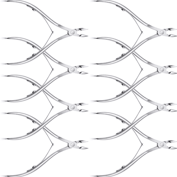 8 Pcs Cuticle Trimmer Stainless Steel Cuticle Nippers Pointed Blade Dead Skin Cutter Clipper Remover Scissors Manicure Tools for Fingernails and Toenails