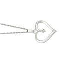 thumbnail image 7 of JewelStop Sterling Silver Diamond 0.04ct Heart Love Valentine Charm Pendant Necklace 18", 7 of 7