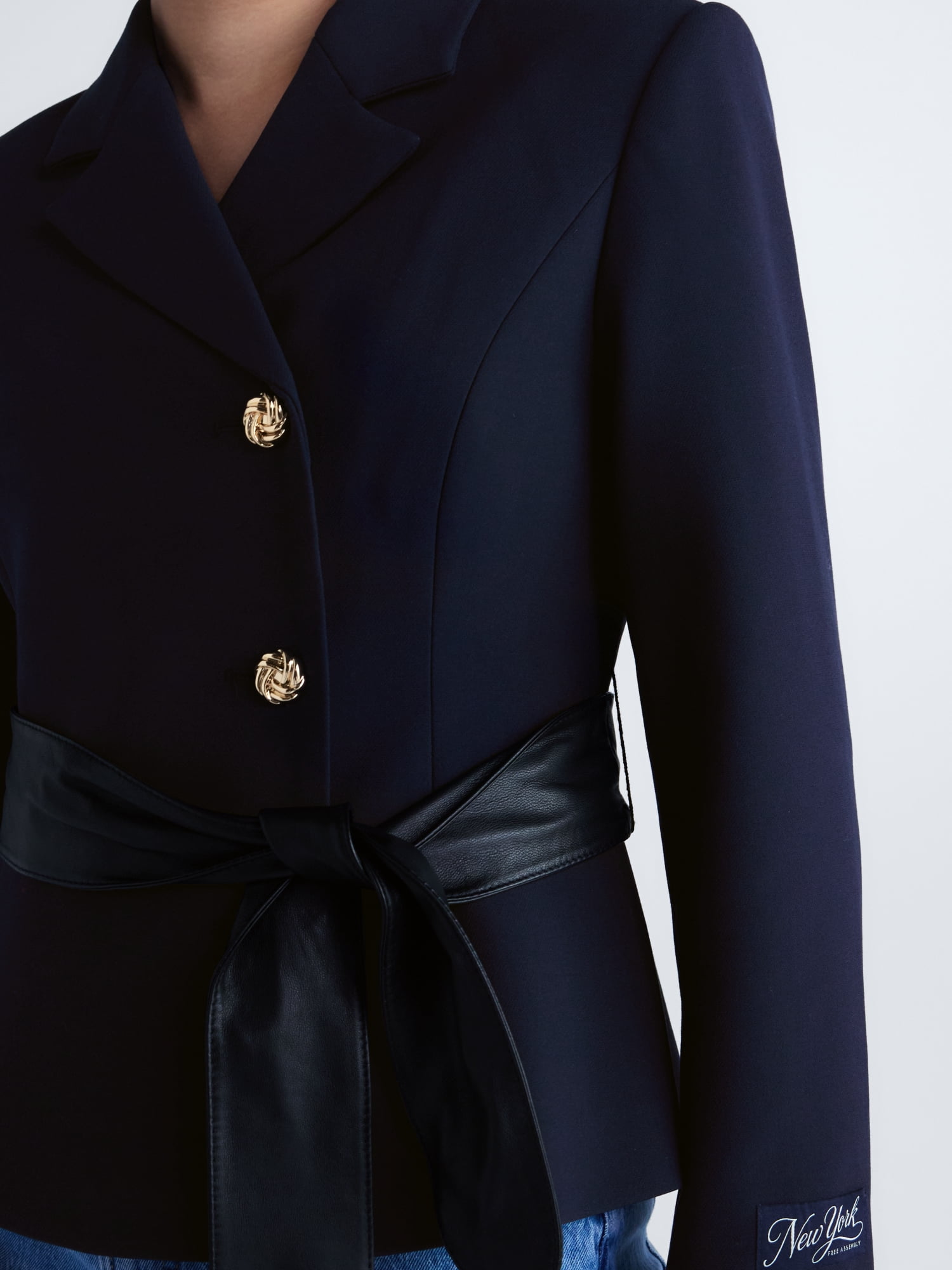 Free Assembly Women's and Women's Plus Asymmetric Belted Blazer, Sizes XXS-4X