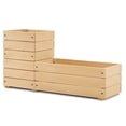 thumbnail image 2 of Mcombo L Shape Wooden Raised Garden Bed, Outdoor Planter Box Elevated Garden Bed for Vegetables, Herb and Flowers, 0213, 2 of 8