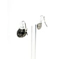 thumbnail image 2 of Pierced 1" antique silver hammered earrings with inspirational quote, 2 of 4