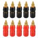 thumbnail image 4 of Terminal de poste de conexión Uxcell, con rosca M5, conector de altavoz de amplificador de potencia, conector de enchufe de banana de 2 pulgadas de longitud, 5 pares, 4 of 4