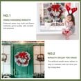 thumbnail image 3 of 1 unid Navidad corona decoración artificial guirnalda ornamento puerta decoración colgante, 3 of 6