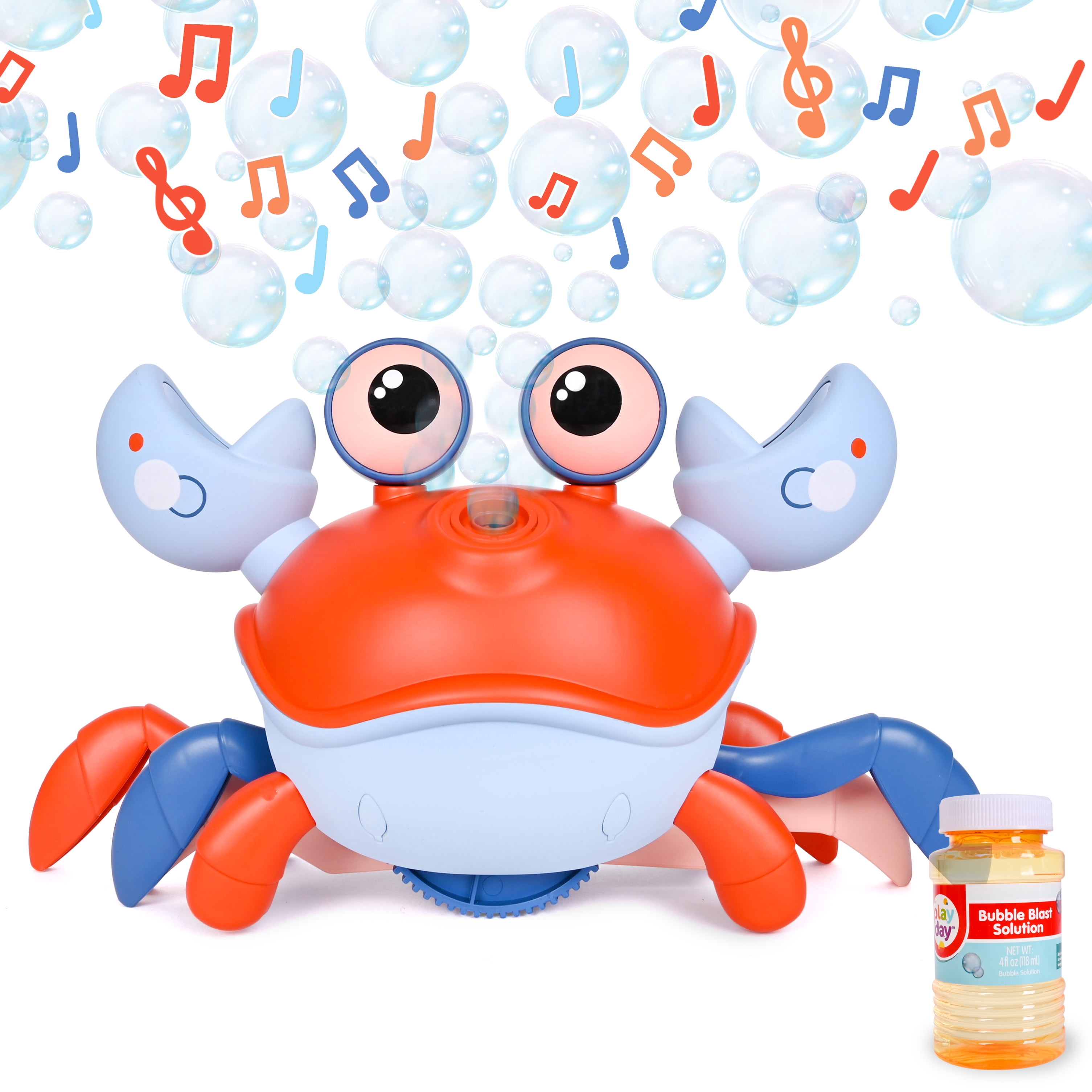 Play Day Dancing Crab Bubble Machine with 4 fl oz Solution, Children Ages 3+
