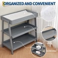 thumbnail image 3 of Baby changing mesa con waterproof pad: a portable diaper changing station in gray, 3 of 7