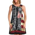 thumbnail image 1 of Balery Veterans Day1 Vestidos de verano para mujer con estampado: vestido holgado sin mangas, vestido playero informal y cómodo para días calurosos., 1 of 7