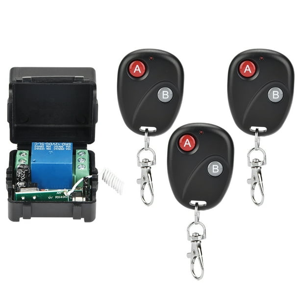 Receptor y transmisor de control remoto inalámbrico RF de 433 MHz con tres controles remotos