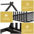 thumbnail image 3 of GUNAITO Twin Size House Bed with Safety Rails & Decorable Roof, Black, 3 of 6