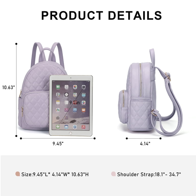 KL928 Quilted Mini Backpack for Women PU Leather Backpack  display picture 2
