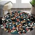 thumbnail image 2 of Teppich Homes Handmade Black Geometric Area Rug 5x5 - Soft Wool Tufted Carpet for Living Room & Bedroom, 2 of 7