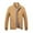 Khaki, variant on XIAOFFENN Men's Lightweight Bomber Jackets Light Track Jackets Casual Summer Windbreaker Outdoor Fashion Coat for Men