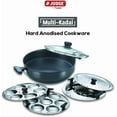 thumbnail image 3 of Judge By Prestige Large Multi Purpose Kadai Hard Anodized Induction with Glass Lid for Making Idly, Dhokla, Patra, Momos and Steaming, 4.5 Liter, 3 of 4