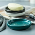 thumbnail image 7 of Ceramics Marble Pattern Soap Dishes For Bar Soap, Soap Holder, Porcelain Soap Saver, Oval Soap Tray, For Bathroom Decoration-green-11.2x11.2x2.4cm, 7 of 7