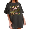 thumbnail image 2 of Mifsaly Oversized T-Shirts for Women Graphic Tees Mushroom Botanical Cotton Shirt Crewneck Short Sleeve Summer Tops Loose Fit Lightweight Breathable Casual Daily Vacation Top XXL, 2 of 7