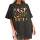 thumbnail image 1 of Camisetas de Manga Corta para las Mujeres Impresión Floral Cuello Redondo Gota Hombro Manga Superior Moda Casual Verano Camisetas de Manga Corta para las Mujeres, 1 of 7