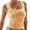 Orange, variant on Gpoecd Square Neck Tank Top Ribbed Sleeveless Crop Top Summer Clothes for Women Womens Camisole Tank Tops Dark Green,S