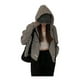 thumbnail image 1 of Sudadera Con Capucha De Rayas Sueltas Para Mujer, 1 of 8