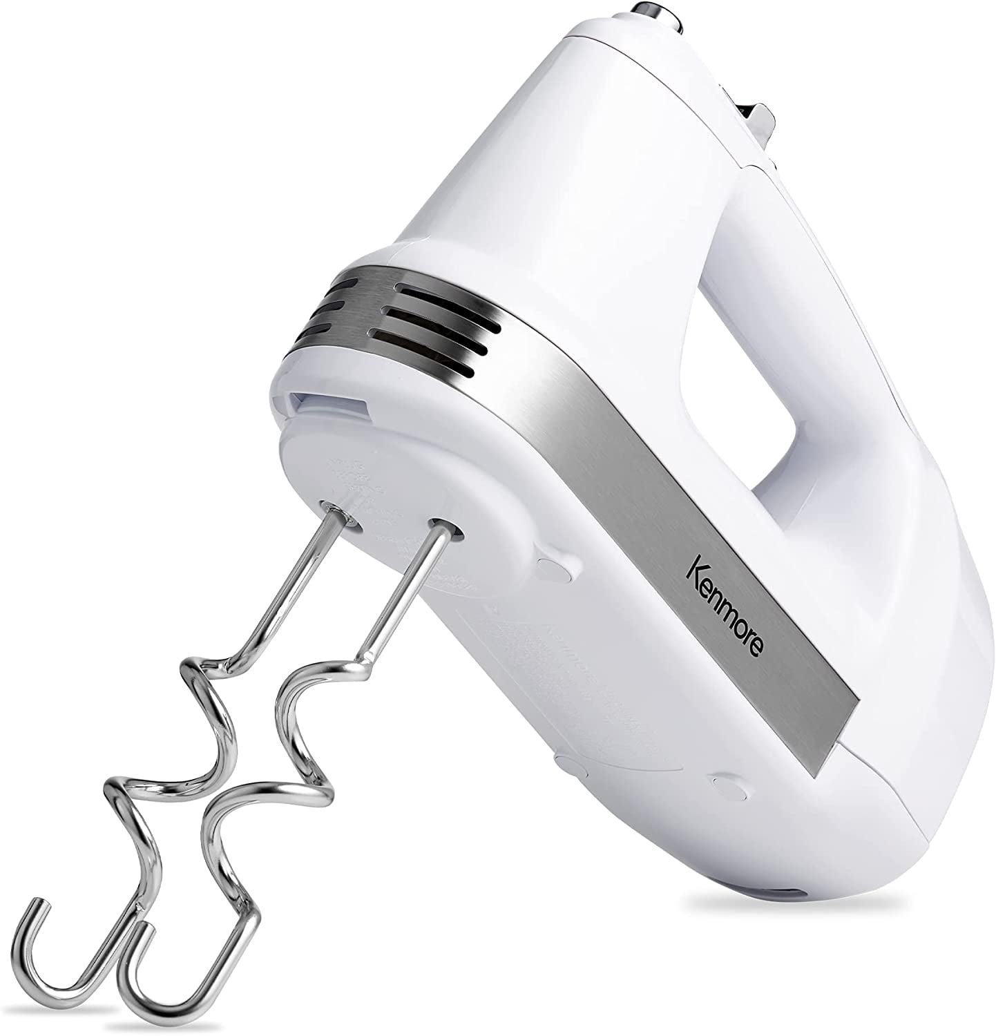 5-Speed Hand Mixer with 250W Motor, Beaters, Dough Hooks, and Cord Retract for Baking
