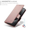 thumbnail image 3 of PU Leather Case Compatible with iPhone 12/12 Pro, Classic Kickstand/Cover/Wallet/Flip Magnetic Protective Case with Card Slots & Horizontal Stand Phone Case for iPhone 12/12 Pro, Rosegold, 3 of 7