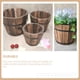 thumbnail image 2 of ColoMX Maceta de barril de madera para jardín, maceta para plantas, decoración para exteriores e interiores del hogar, 2 of 7