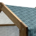thumbnail image 4 of Damask Pet House, Medieval Gothic Rococo Art Motifs on Vertical Stripes Cultures Inspiration, Outdoor & Indoor Portable Dog Kennel with Pillow and Cover, 5 Sizes, Petrol Blue, by Ambesonne, 4 of 4