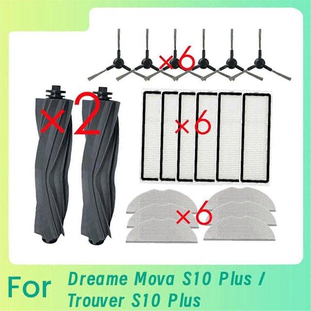 20 Pcs for Dreame Mova S10 Plus Sweeping Robot Cleaner Replacement