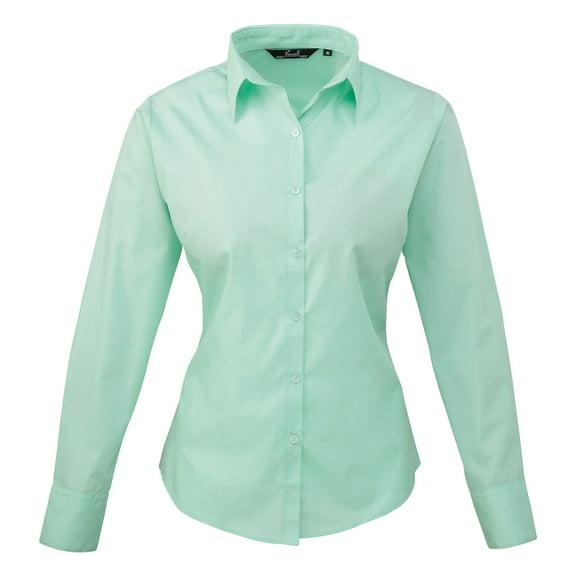 Premier Womens Poplin Long-Sleeved Blouse