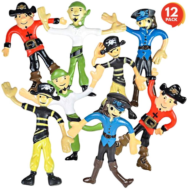 Set de 12 figuras piratas doblables ArtCreativity para niños