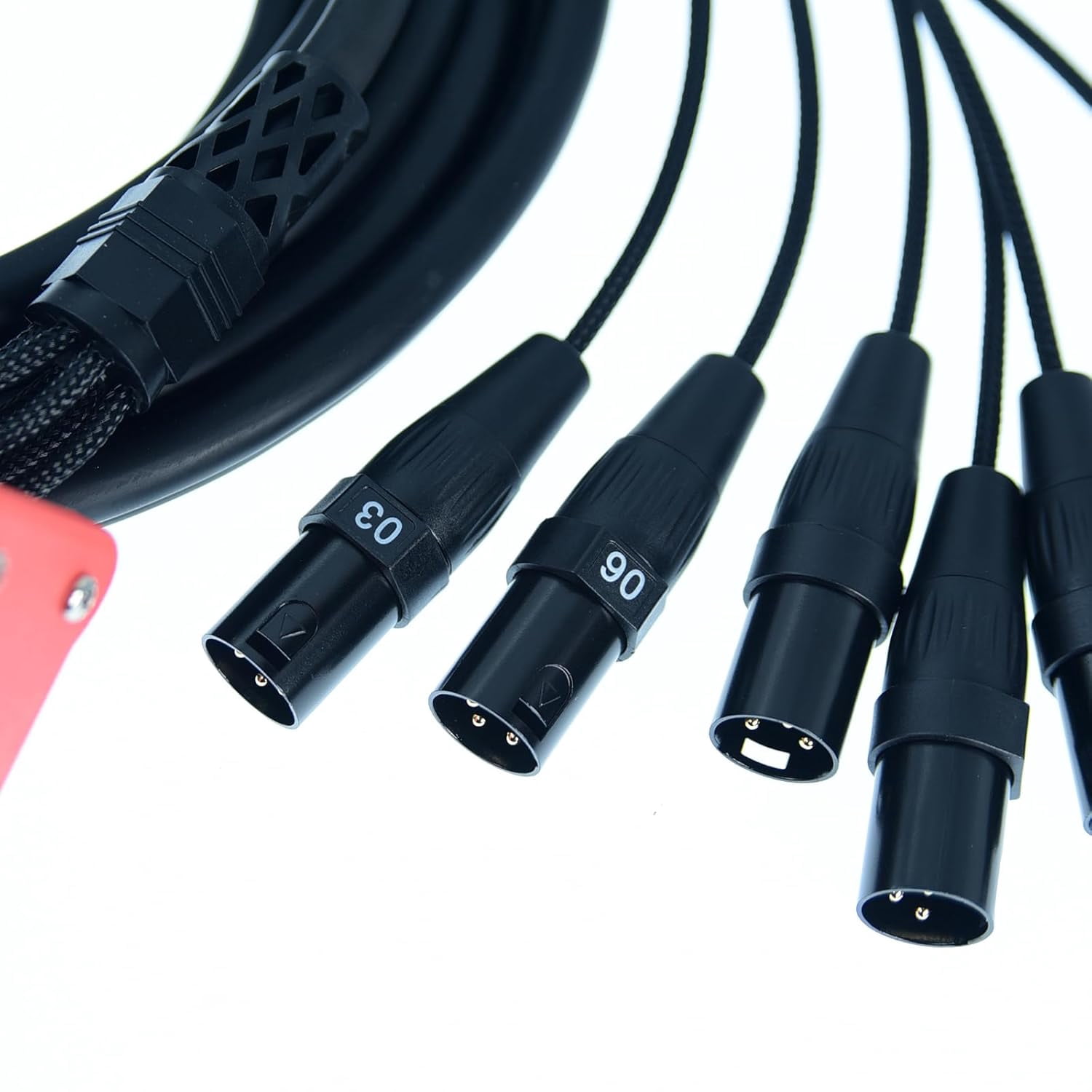 Arklove 6-Channel Low Profilemale XLR 1/4" TRS Female Send Sub Combo Splitter Snake Cable