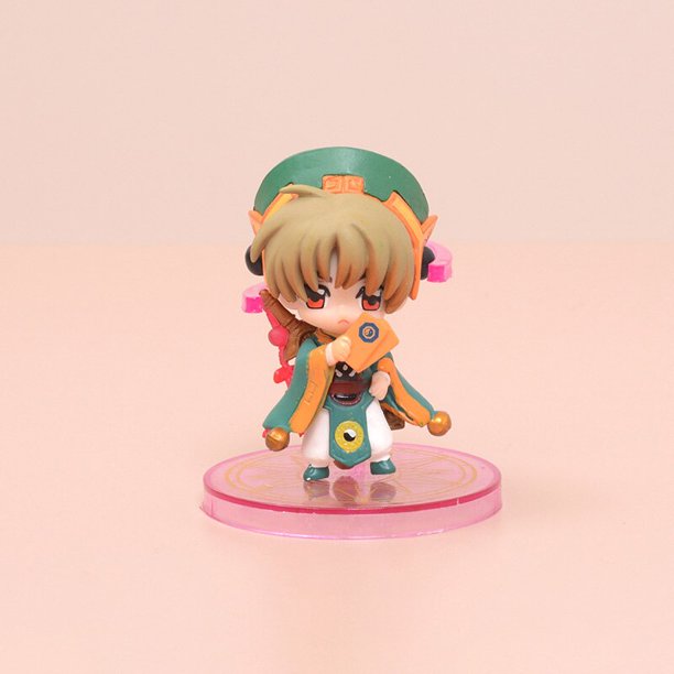 Figuras de Anime Captor Q versión, 8 tarjetas de piezas, modelo de Pvc, juguete de dibujos animados, modelos de pastel, adornos, regalos Fivean unisex