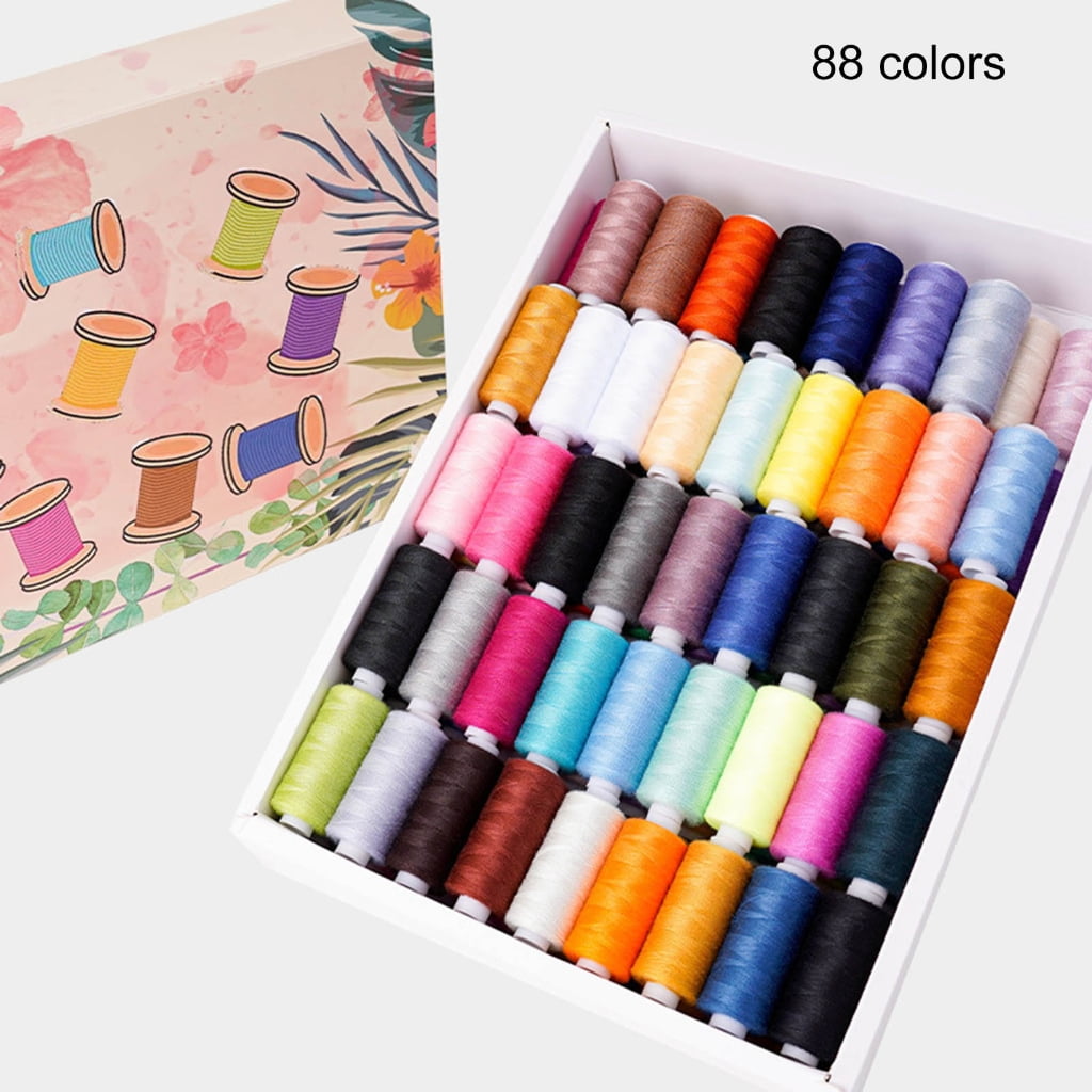88 Spools Sewing Thread Polyester Sewing Thread 400yds Each for Sewing Machines Hand Stitching Embroidery Quilting Craft