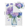 thumbnail image 5 of Hydrangea and Butterfly Duvet Cover and Pillowcase Set for Single Bedding, Bedroom Accessories for Kids Teens, 5 of 5