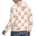 thumbnail image 3 of KLL love plaid fox Print Mens Hoodie Long Sleeve Casual Pullover Hooded Sweatshirt Fashion Drawstring Hoodies with Pocket-Large, 3 of 6