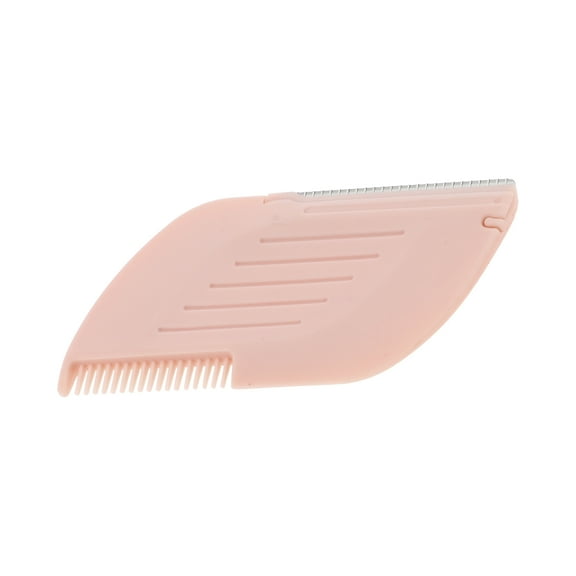 1 Pc Diamond-shaped with Comb Eyebrow Trimmer for Bathroom Hotel Toilet Pink ABS Stainless Steel