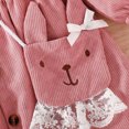 thumbnail image 4 of Vêtements pour Filles Robe en Velours Côtelé à Col à Revers et Col Rond Sacs Lapin Robes Mignonnes pour Bébés Filles de 4 à 7 Ans Vêtements pour Filles en Liquidation, 4 of 8