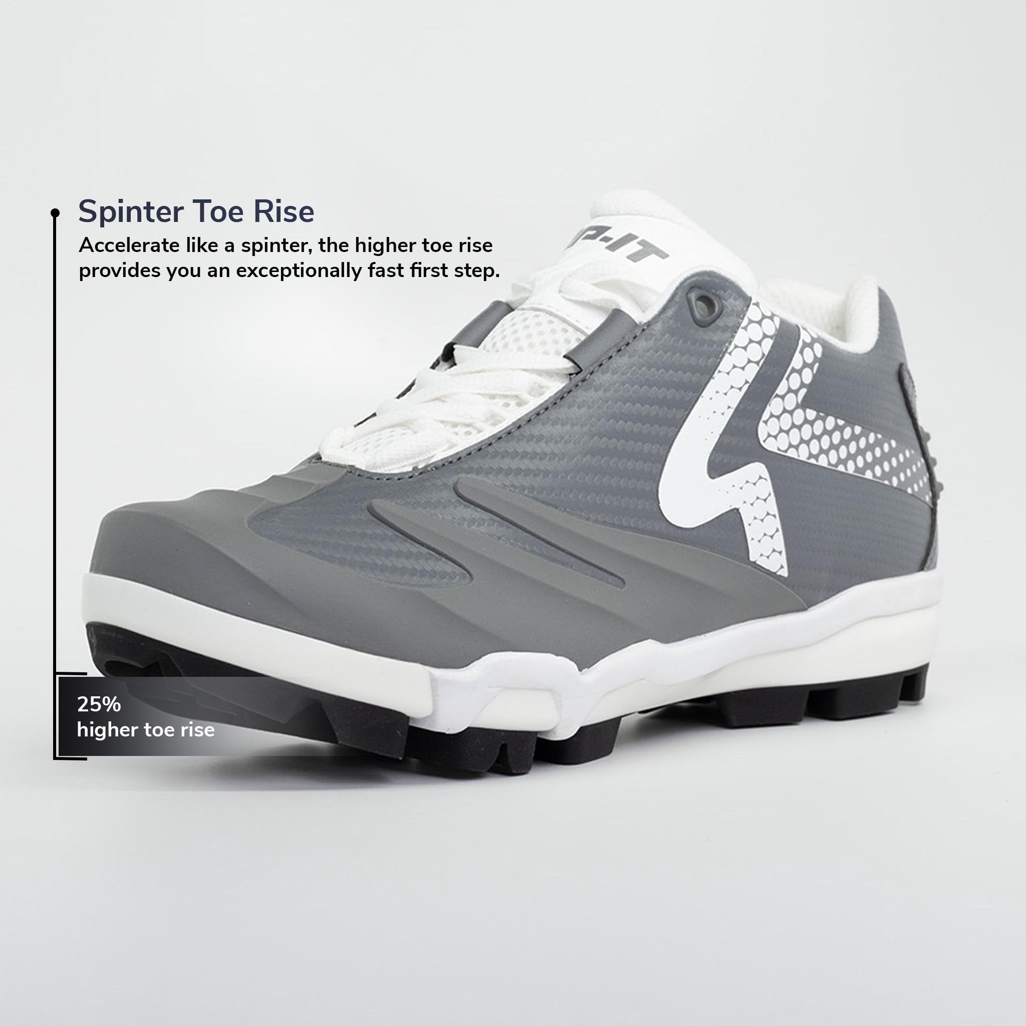 Ringor SwiftStep Pro TPU Softball Cleat - Charcoal - Women's Size 9