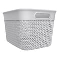 thumbnail image 1 of Life Story 16 Qt Decorative Storage Basket, Large Plastic Home Organizer, White, 1 of 8