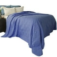Somerset Home Solid Color Bed Quilt, Full/Queen, Navy