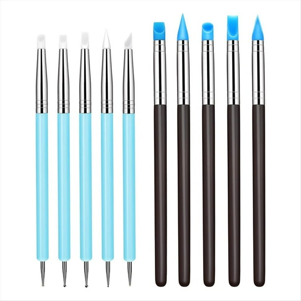 10 Piezas de Herramientas para Esculpir Arcilla de Goma, Herramientas para Esculpir Silicona y Arcilla Polimérica, Herramientas para Modelar y Puntear
