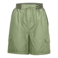 thumbnail image 3 of Womens Summer Shorts Relaxed Fit High Waist Casual 4 Pocketed Hiking Cargo Shorts Outdoor Outfits Cotton And Linen Casual High-Waisted Work Pants Army green S, 3 of 9