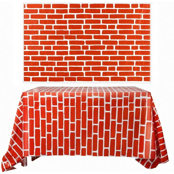 2 Sheets Faux Brick & Stone Wall Backdrop - 4.5 x 9 Feet Removable Decor