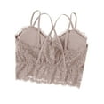 thumbnail image 3 of 1 Pc Lace Bralettes for Women Bralette Padded Lace Bandeau Bra, 3 of 4