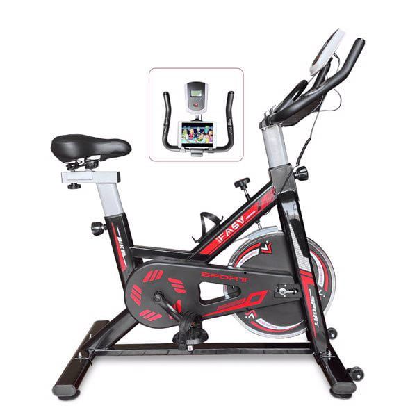 Black Exercise Stationary Bike Cycling Home Gym Cardio Workout Indoor Fitness US 