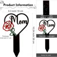 thumbnail image 6 of Mom Heart Memorial Plaque Metal Grave Rose Stake Bereavement Condolence Remembrance Decoration, 6 of 6